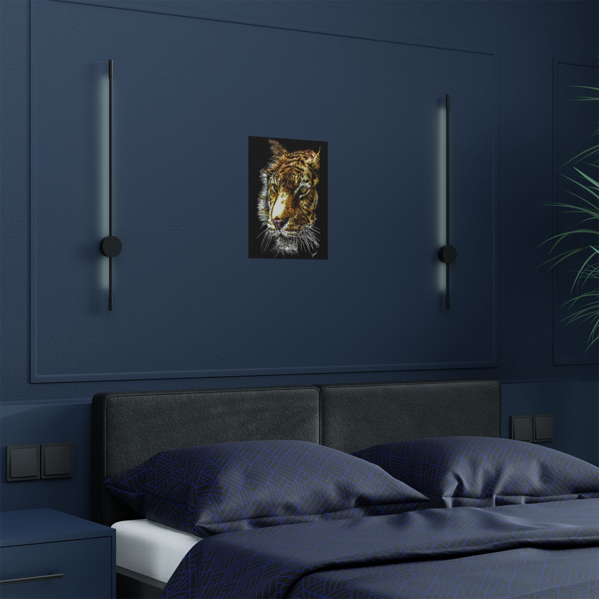 Tiger Satin Poster (300gsm) - Vibrant Wildlife Wall Art