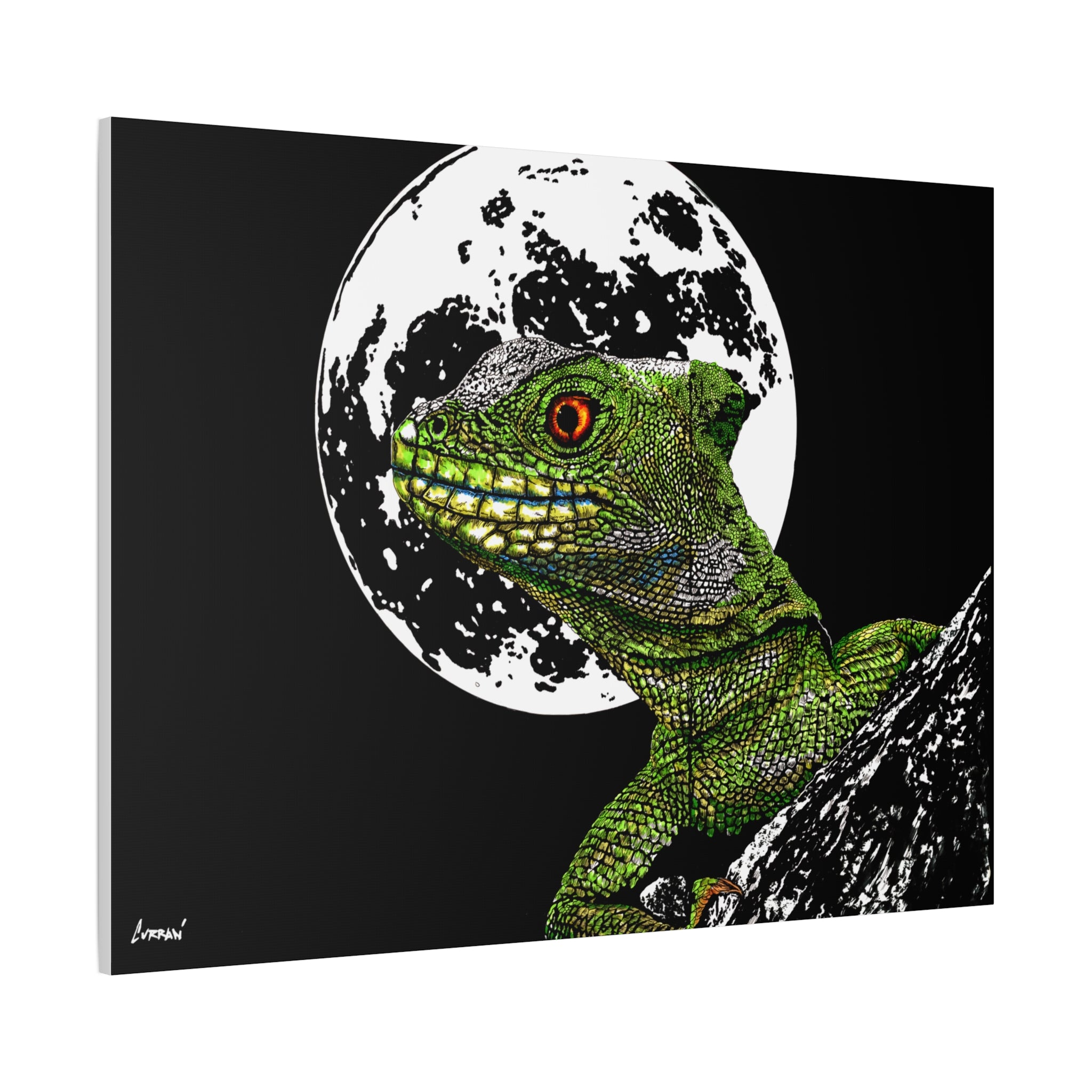 Lizard Canvas Art – Original Hand-Drawn Realistic