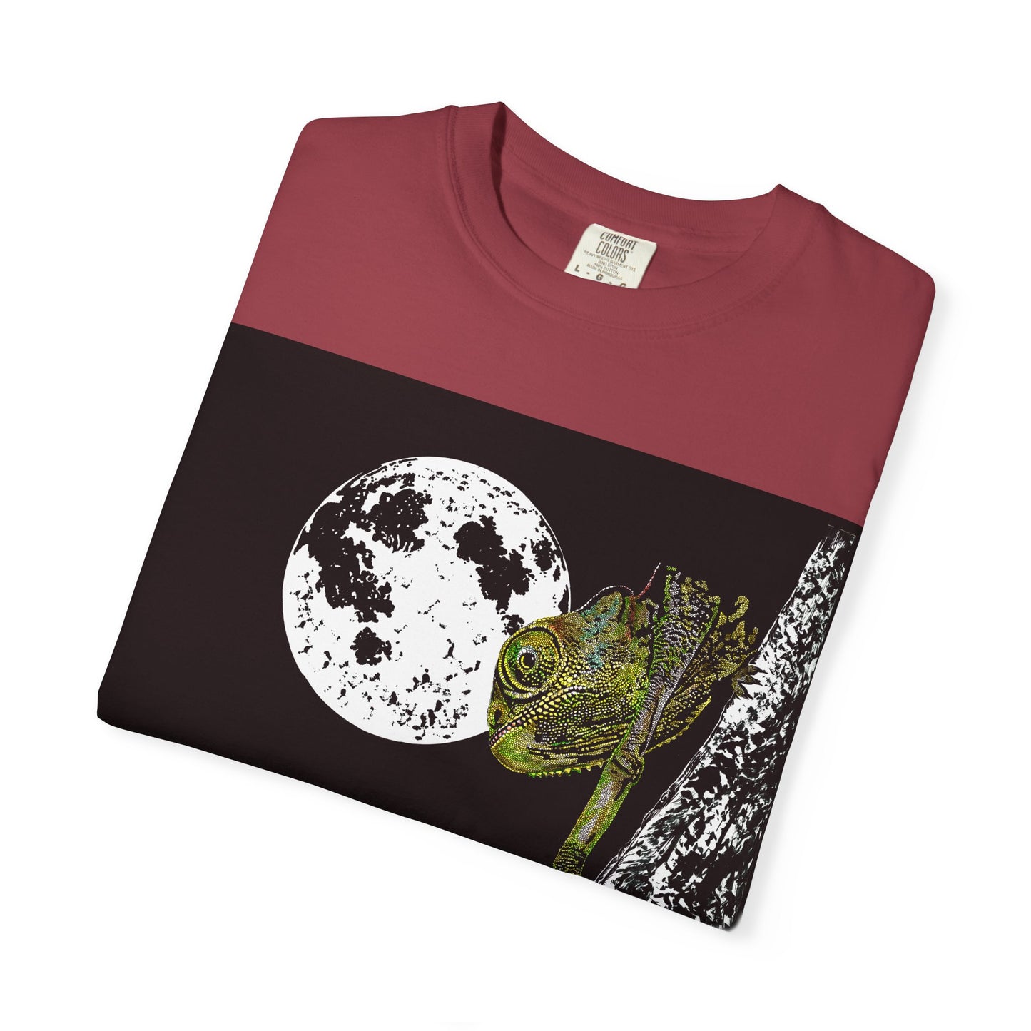 Moonlit Chameleon Unisex T-Shirt - Nature-Inspired Art Tee for Wildlife Lovers