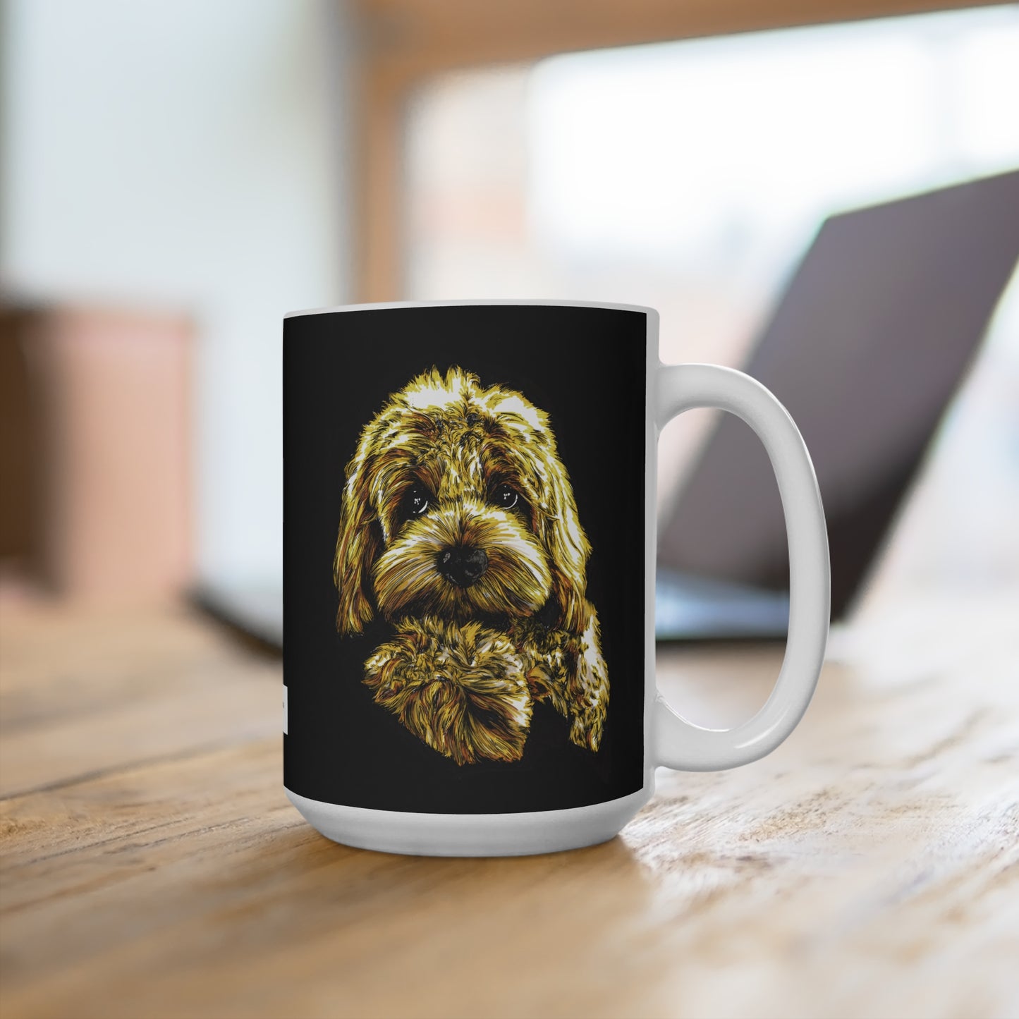 Adorable Puppy Mug - 15oz Ceramic Coffee Cup for Pet Lovers