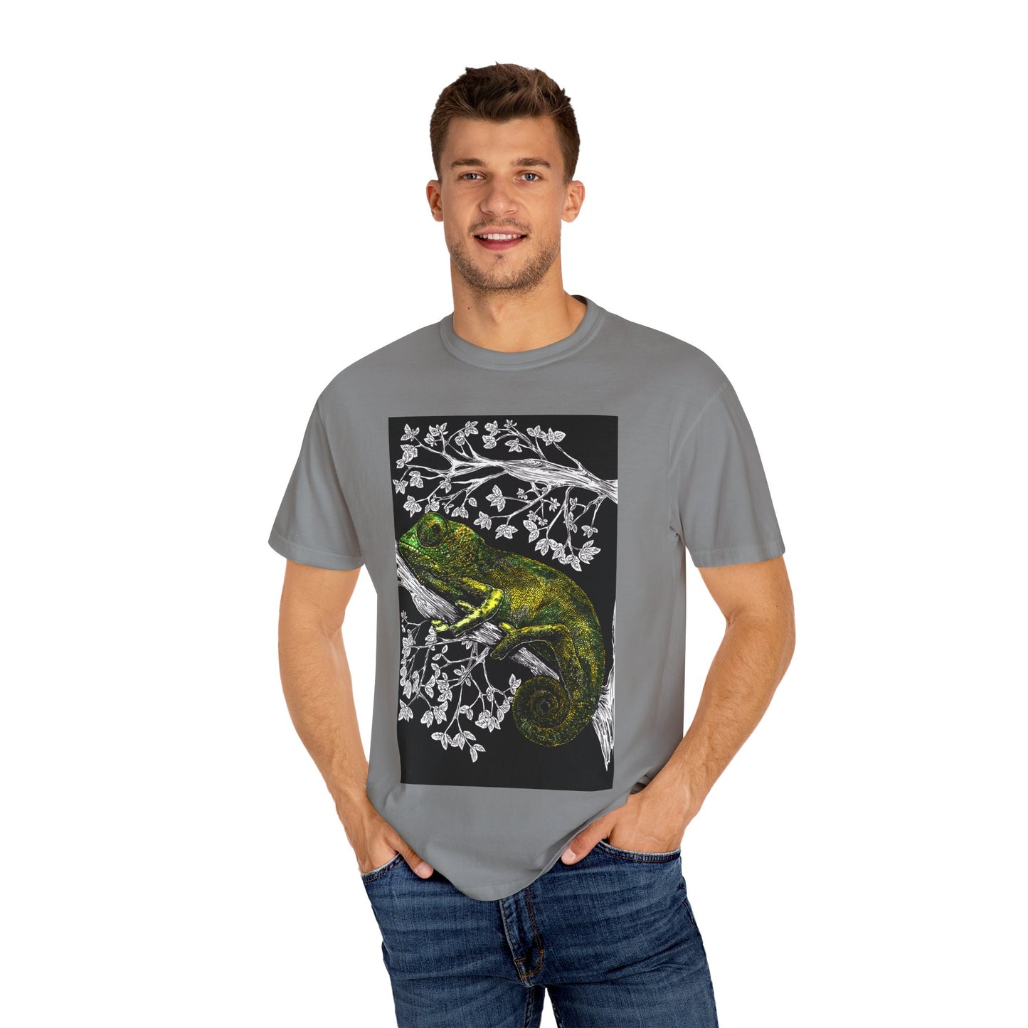 Chameleon Art Unisex Garment-Dyed T-Shirt - Nature Lover's