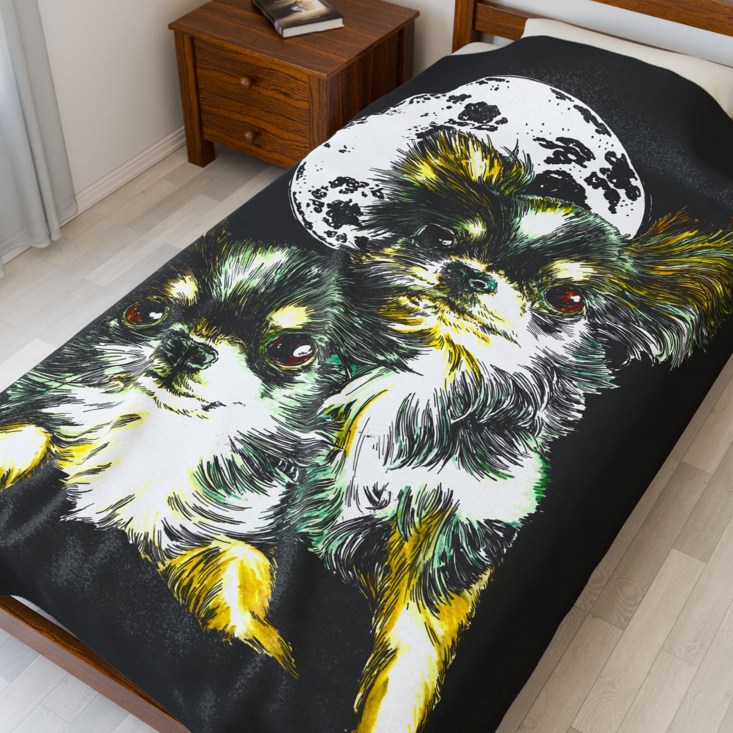 Cute Chihuahua Motif Cozy Blanket for Dog Lovers