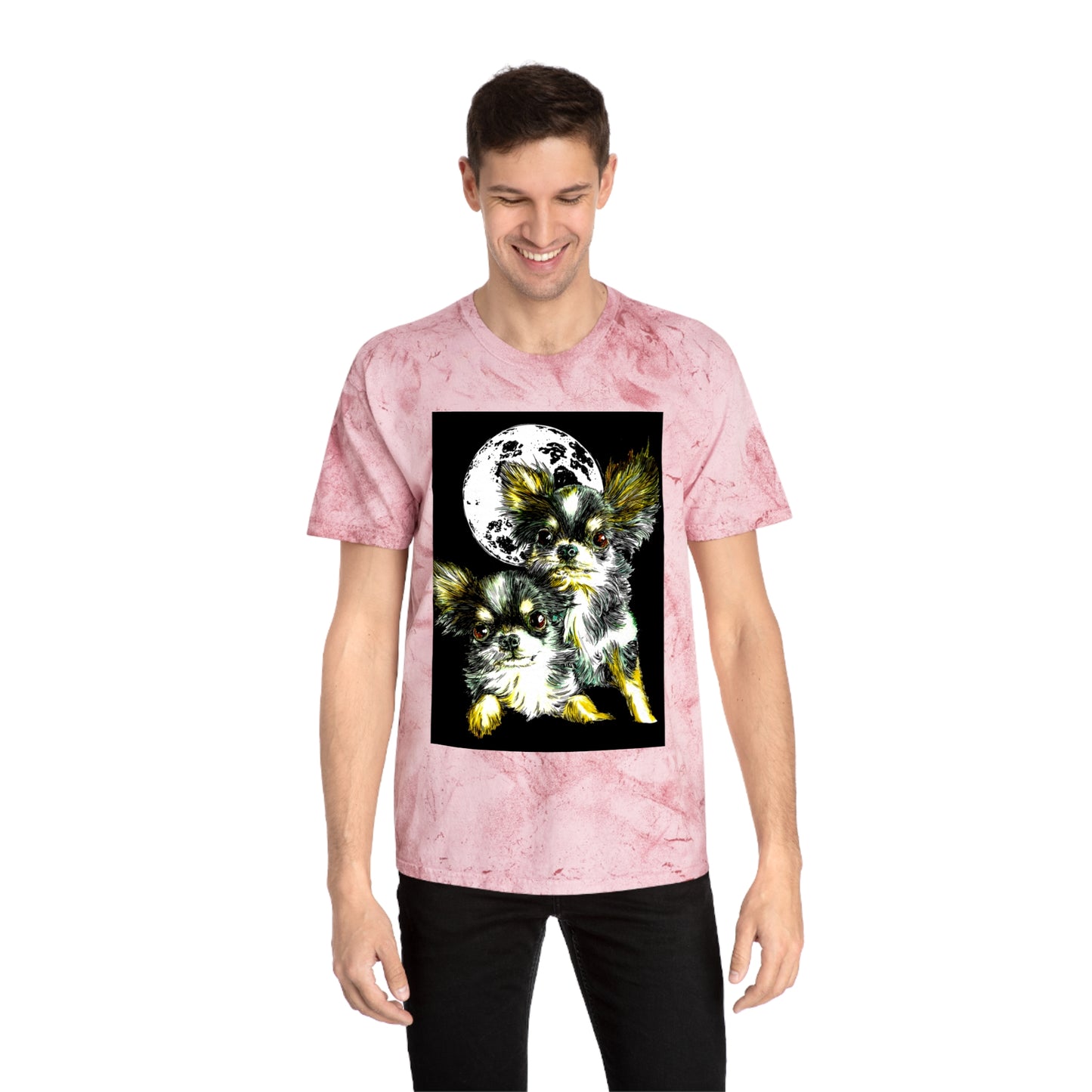 Chihuahua Unisex Color Blast T-Shirt - Moonlit Night Design