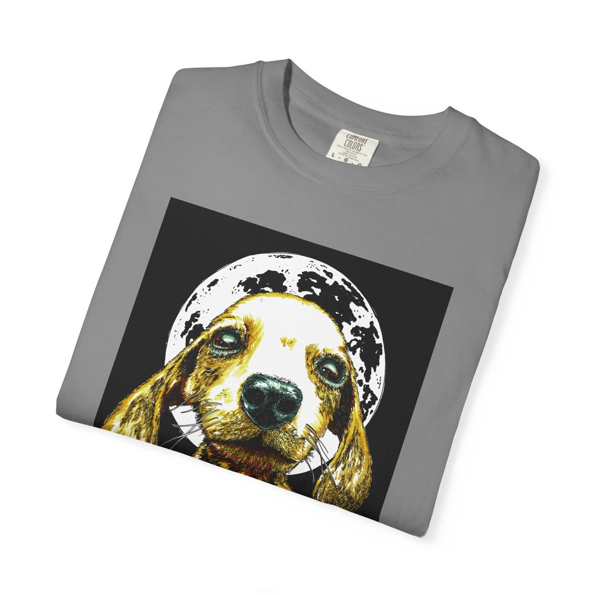 Shop our exclusive Unisex Garment-Dyed T-Shirt, Original Hand-Painted Puppy Art. Elevate your wardrobe with this unique piece!