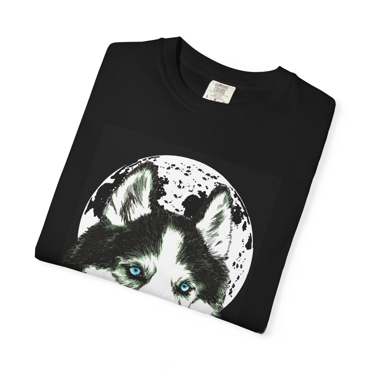 Siberian Husky Unisex Garment-Dyed T-Shirt – Original Hand-Drawn Art