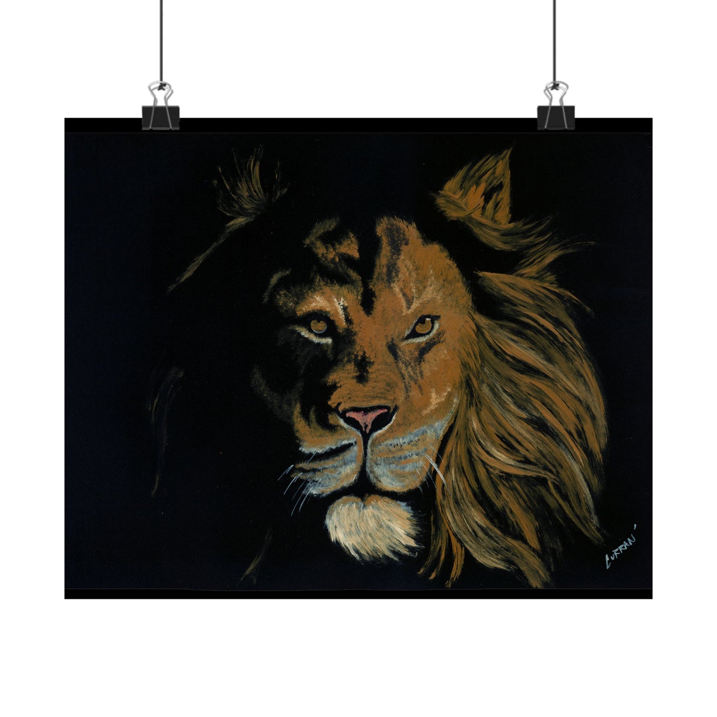Majestic Lion Satin Poster - 300gsm Art Print for Home Decor