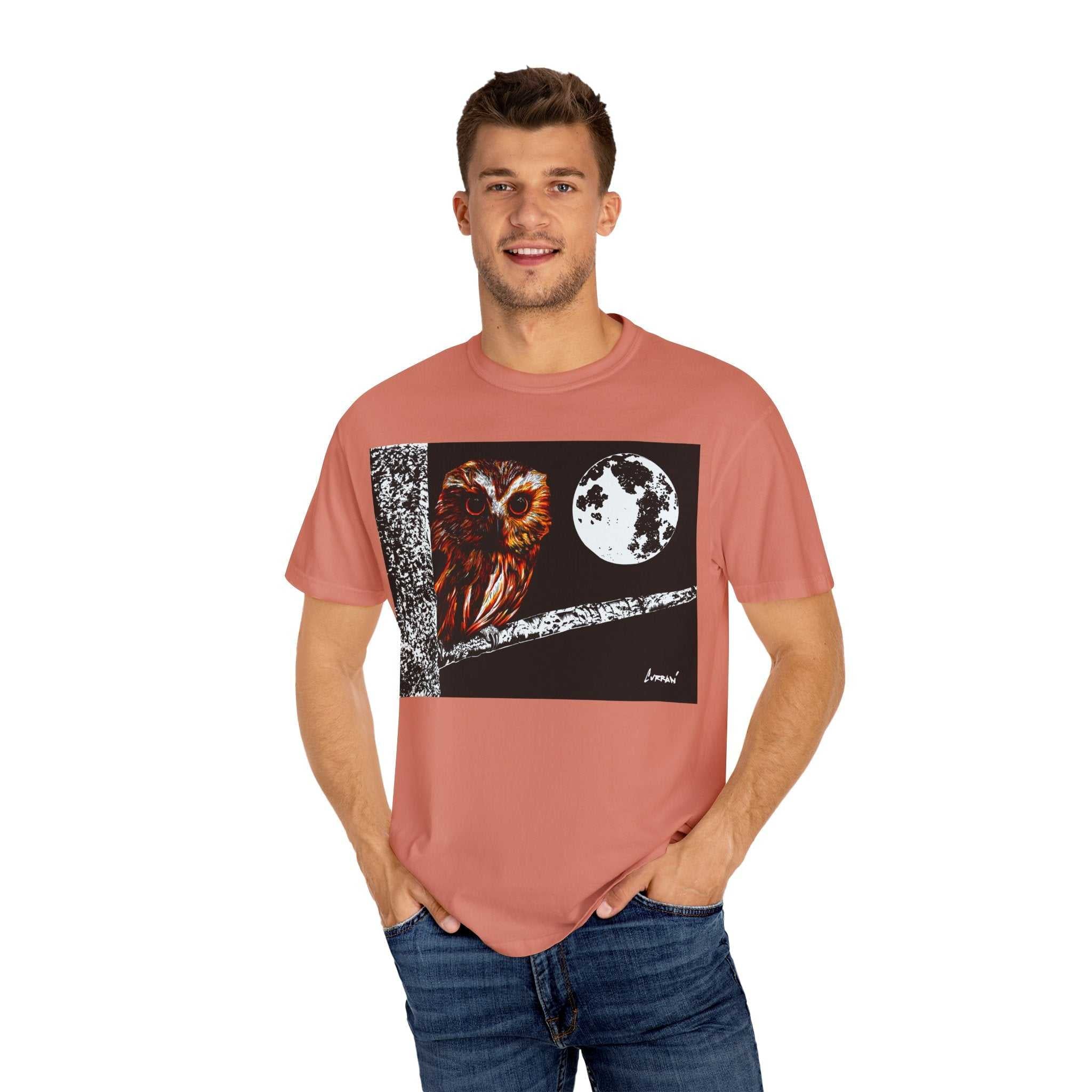 Moonlit Owl Unisex T-Shirt - Nature-Inspired Graphic Tee