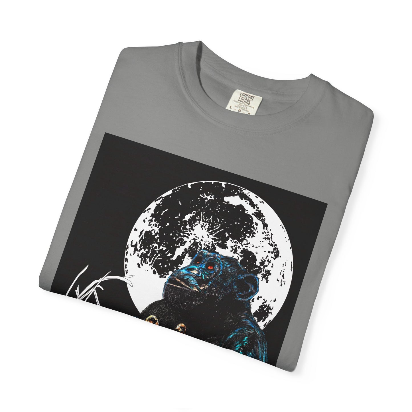 Moonlit Gorilla and Child Unisex Garment-Dyed T-Shirt