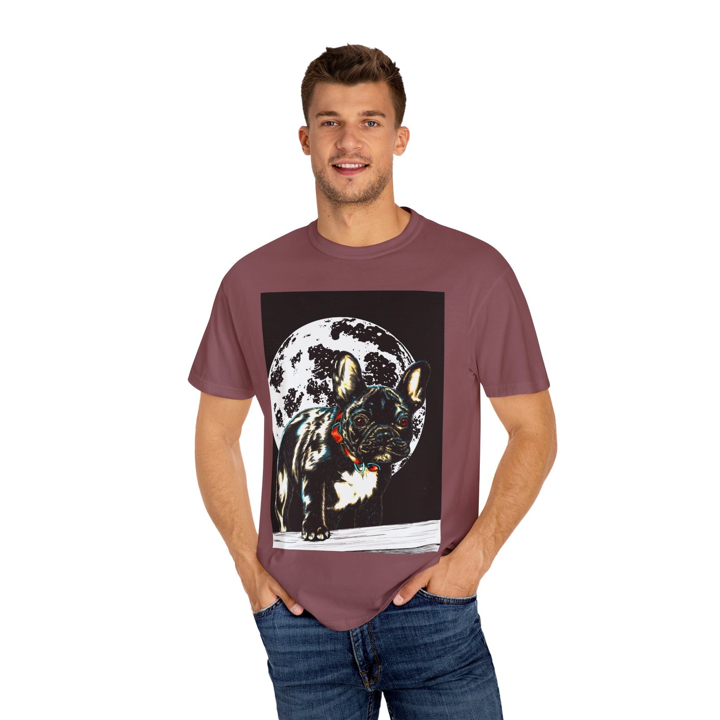 Moonlit French Bulldog Unisex T-Shirt - Pet Lovers Gift