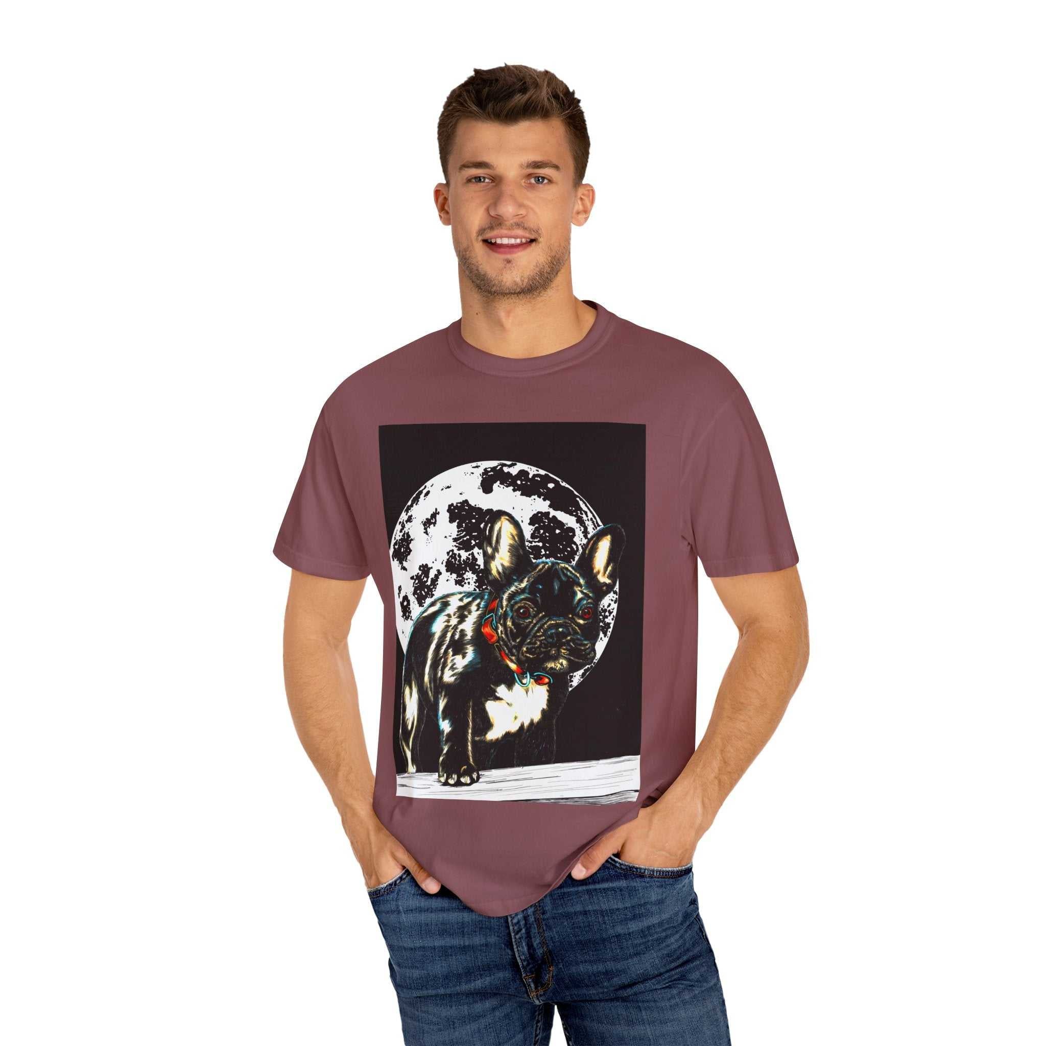 Moonlit French Bulldog Unisex T-Shirt - Pet Lovers Gift