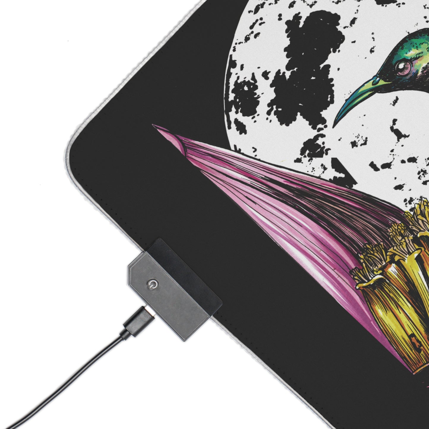 Beautiful Hummingbird Design LED Gaming Mouse Pad!