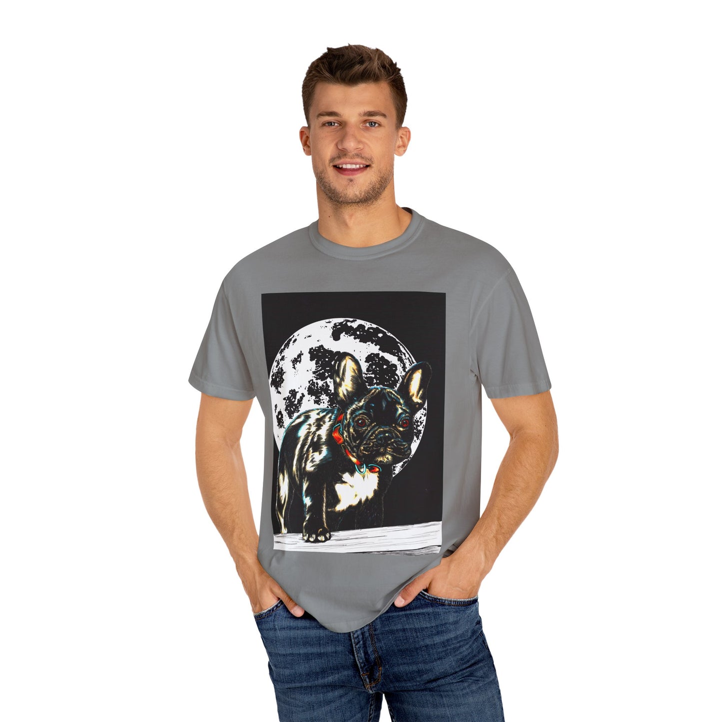 Moonlit French Bulldog Unisex T-Shirt - Pet Lovers Gift