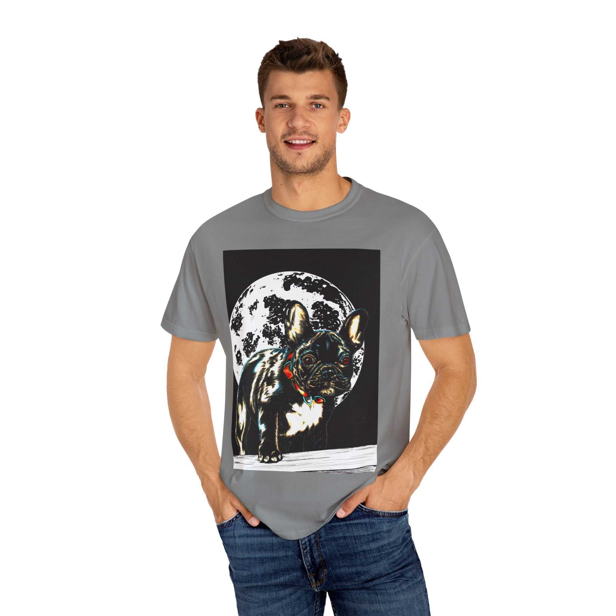 Moonlit French Bulldog Unisex T-Shirt - Pet Lovers Gift