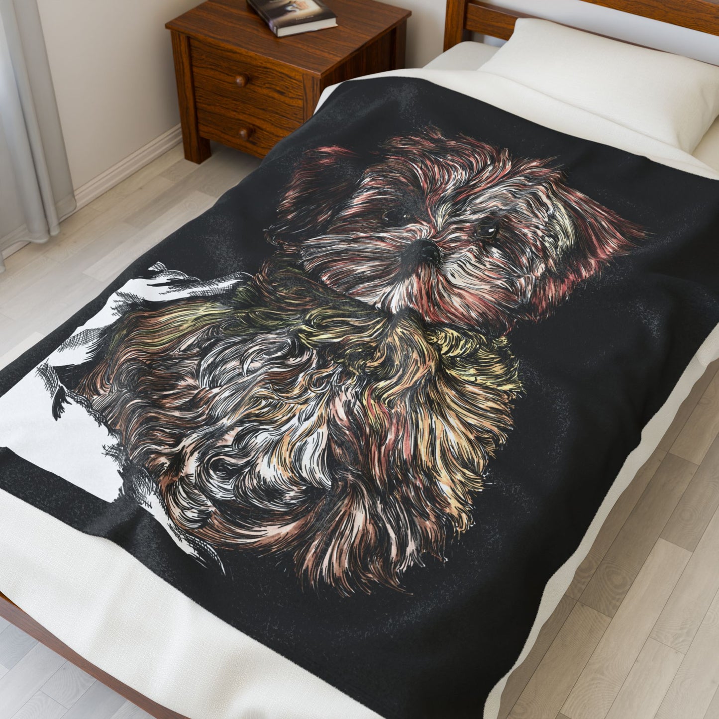 Cozy Dog Lover Velveteen Plush Blanket Perfect for Gifts