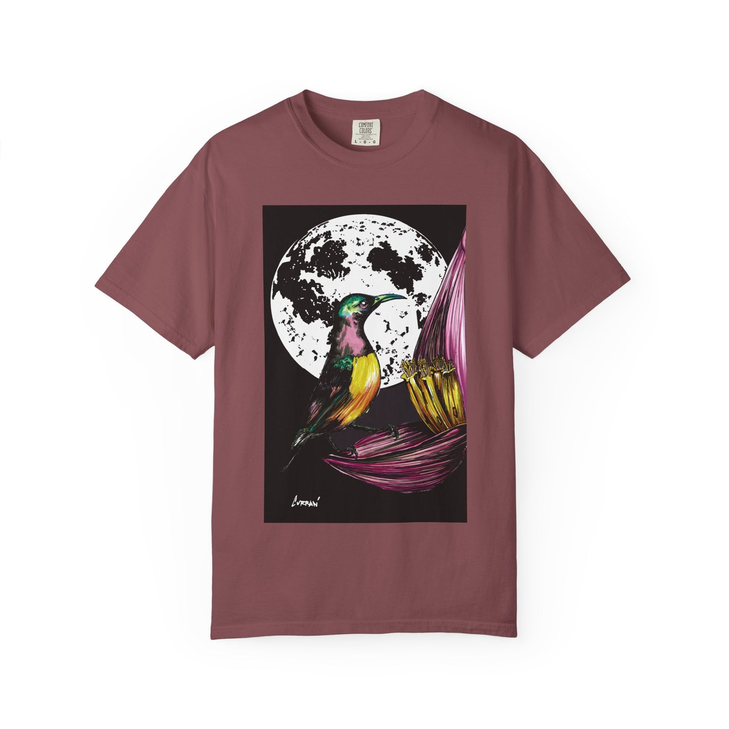 Moonlit Hummingbird Unisex T-Shirt - Vibrant Nature Design