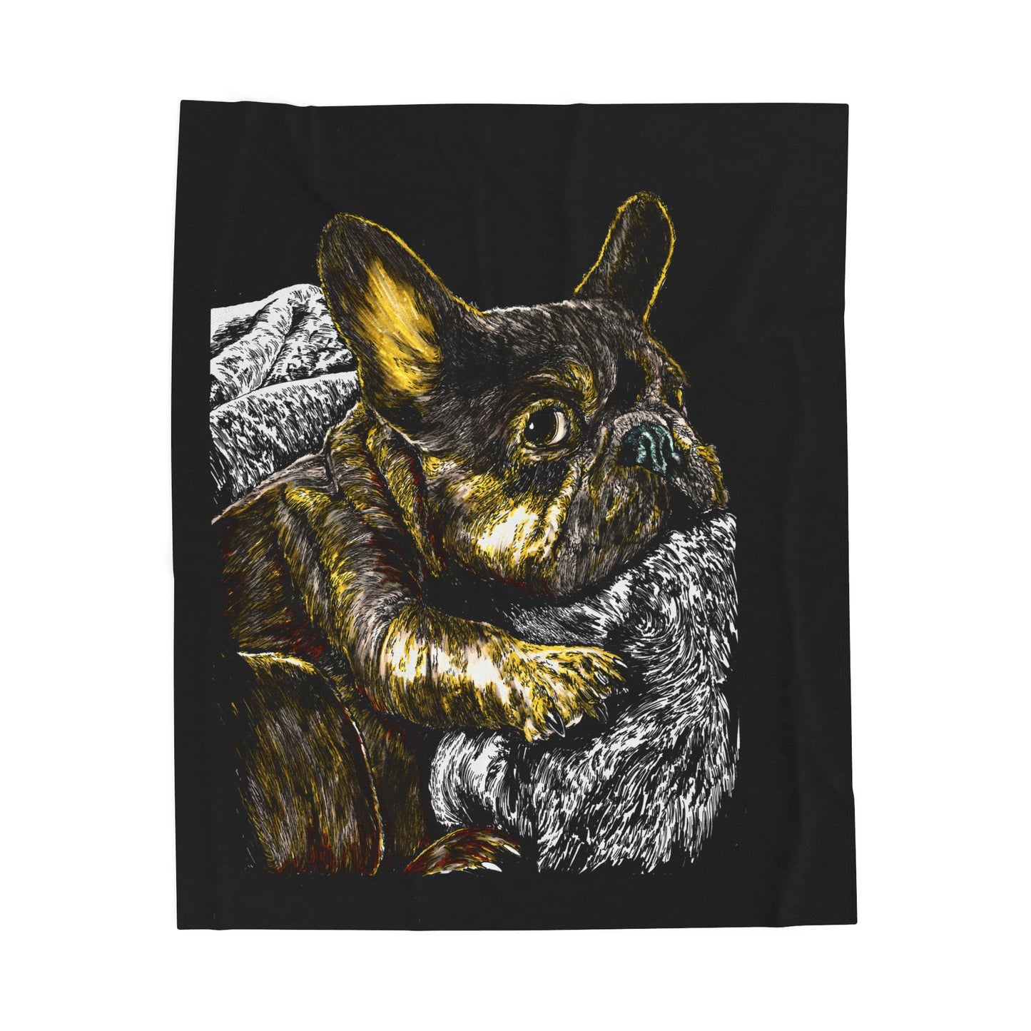 French Bulldog Velveteen Plush Blanket Cozy Pet Themed Decor