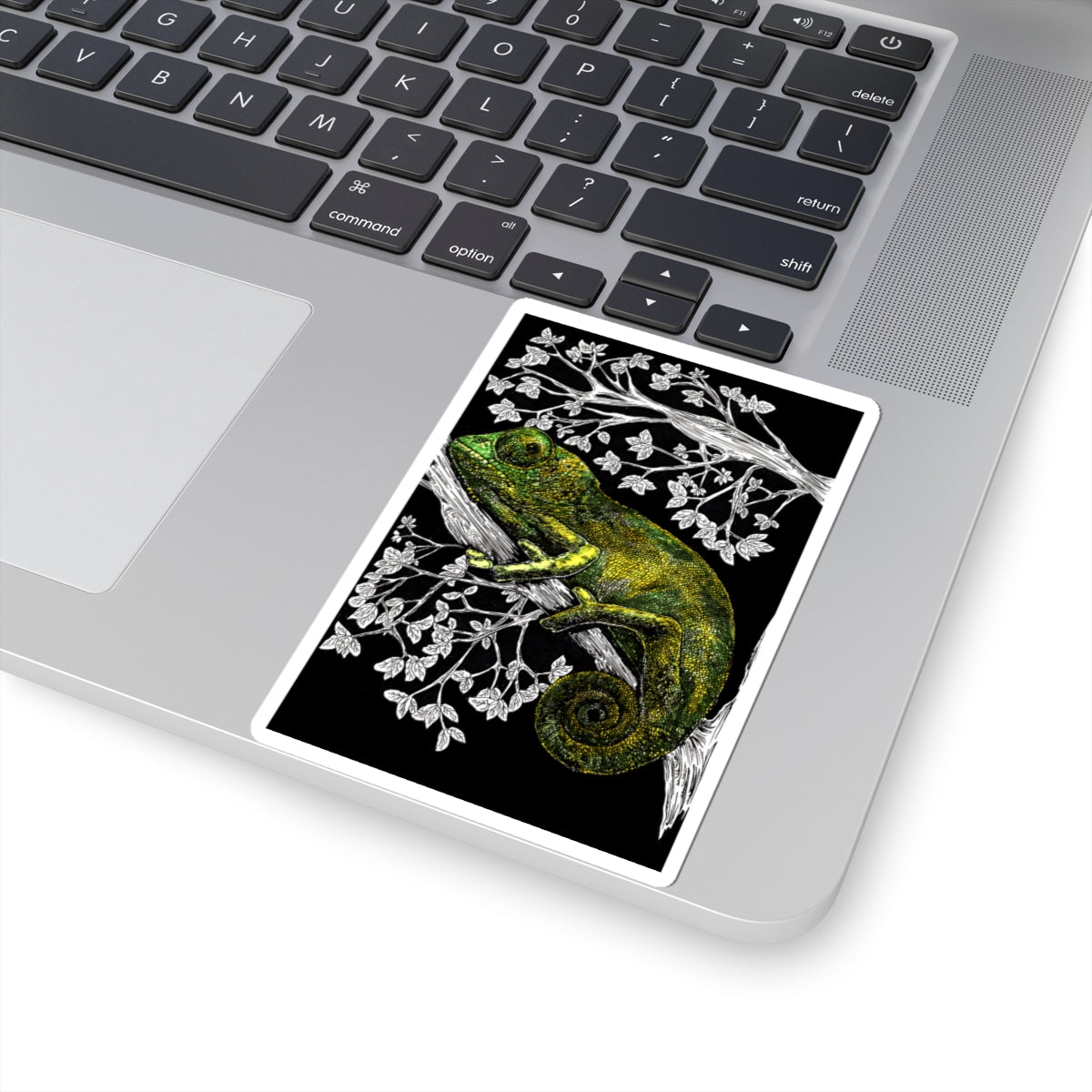 Vibrant Chameleon Kiss-Cut Stickers for Nature Lovers