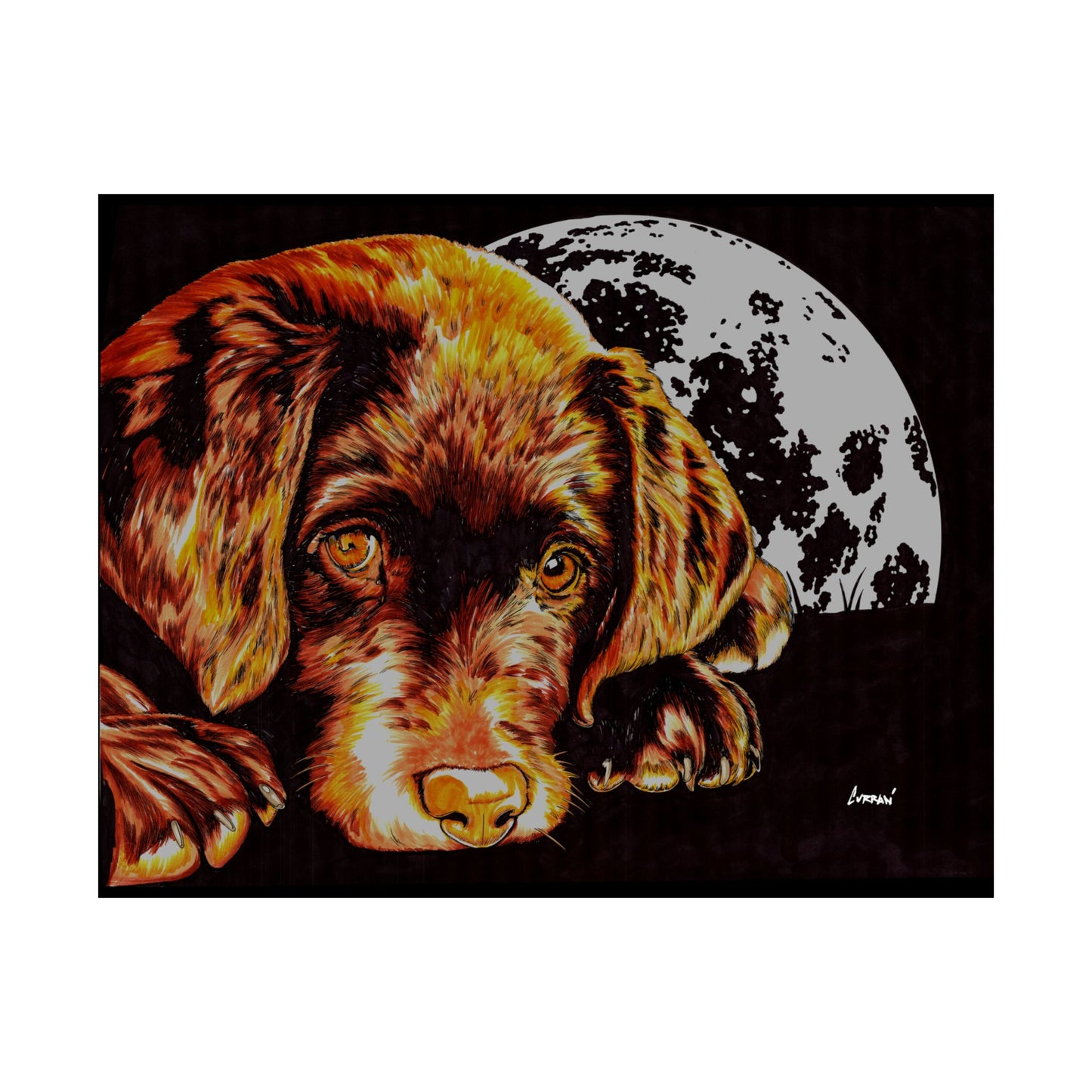 Chocolate Lab Puppy Adorable Dog Satin Poster