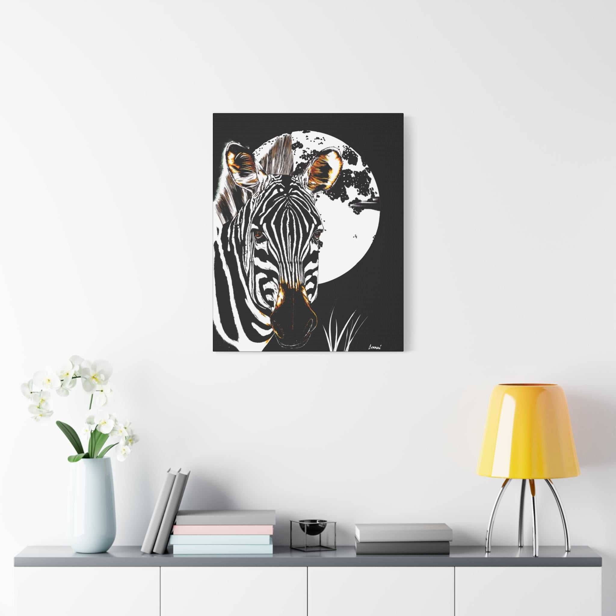 Zebra Wall Art, Zebra Print, Hand-Drawn Zebra, Wildlife Art, Safari Animal Decor, Nature Wall Art, Black and White Art, Animal Lover Gift Printed on Matte Canvas,