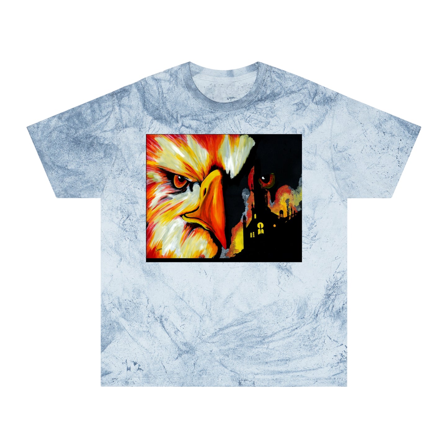 Phoenix Rising Color Blast T Shirt Original Hand Painted Art