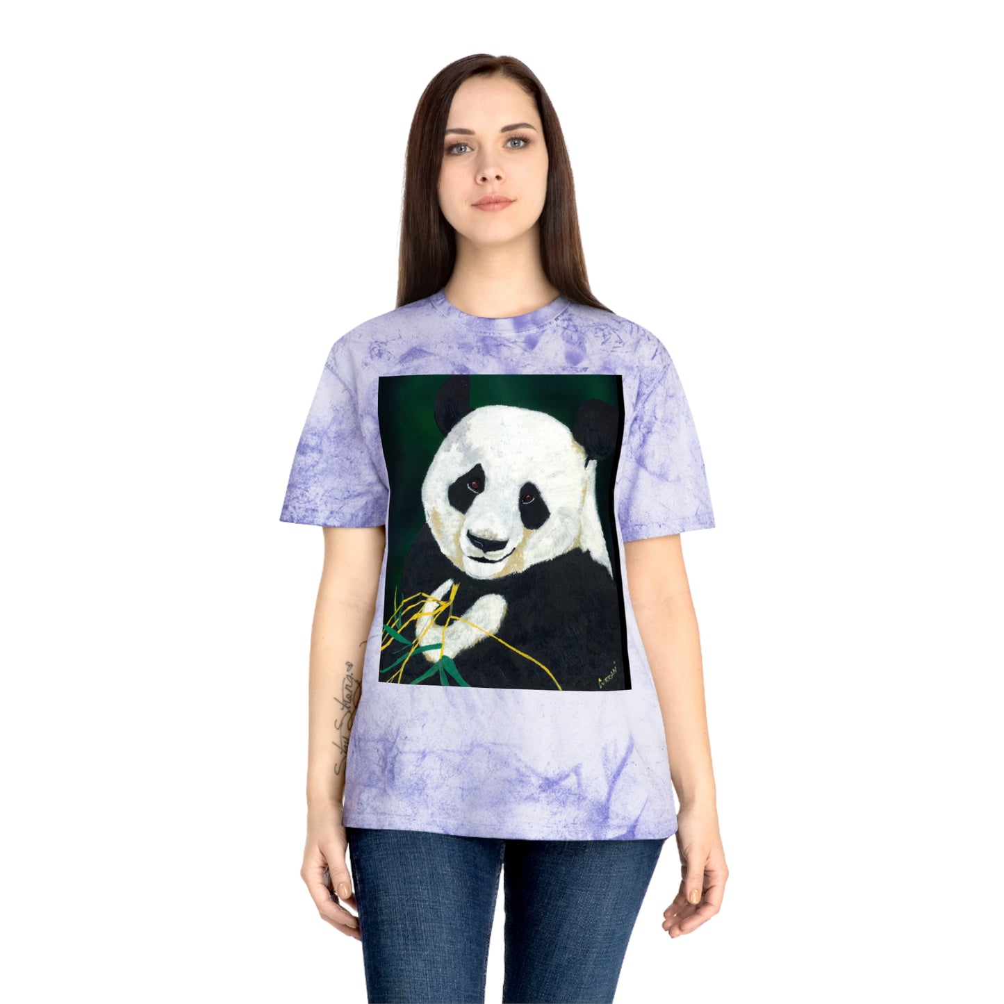 Cute Panda Unisex Color Blast T Shirt Nature Inspired Design