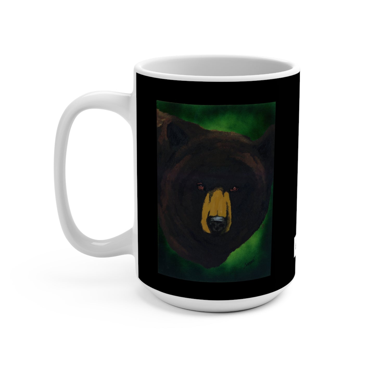 Original Hand-Painted Brown Bear Art 15oz Mug