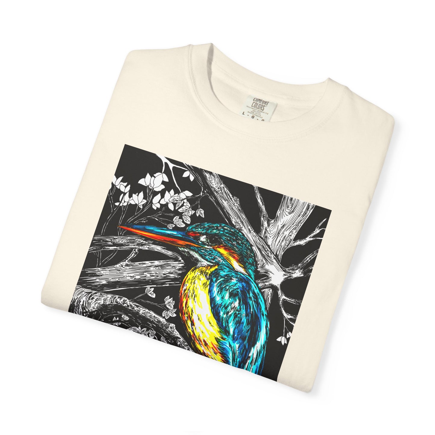 Vibrant Kingfisher Graphic Unisex T-Shirt - Nature Lover's Tee