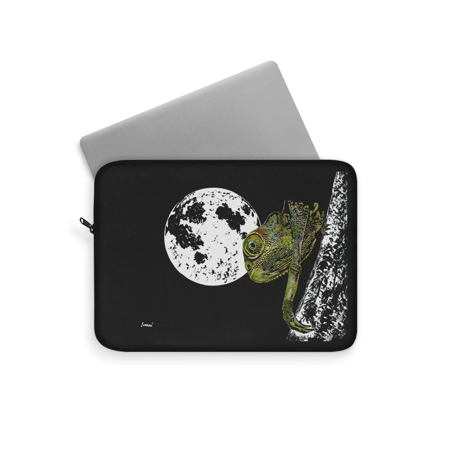 Moonlit Chameleon Laptop Sleeve - Stylish and Unique Design