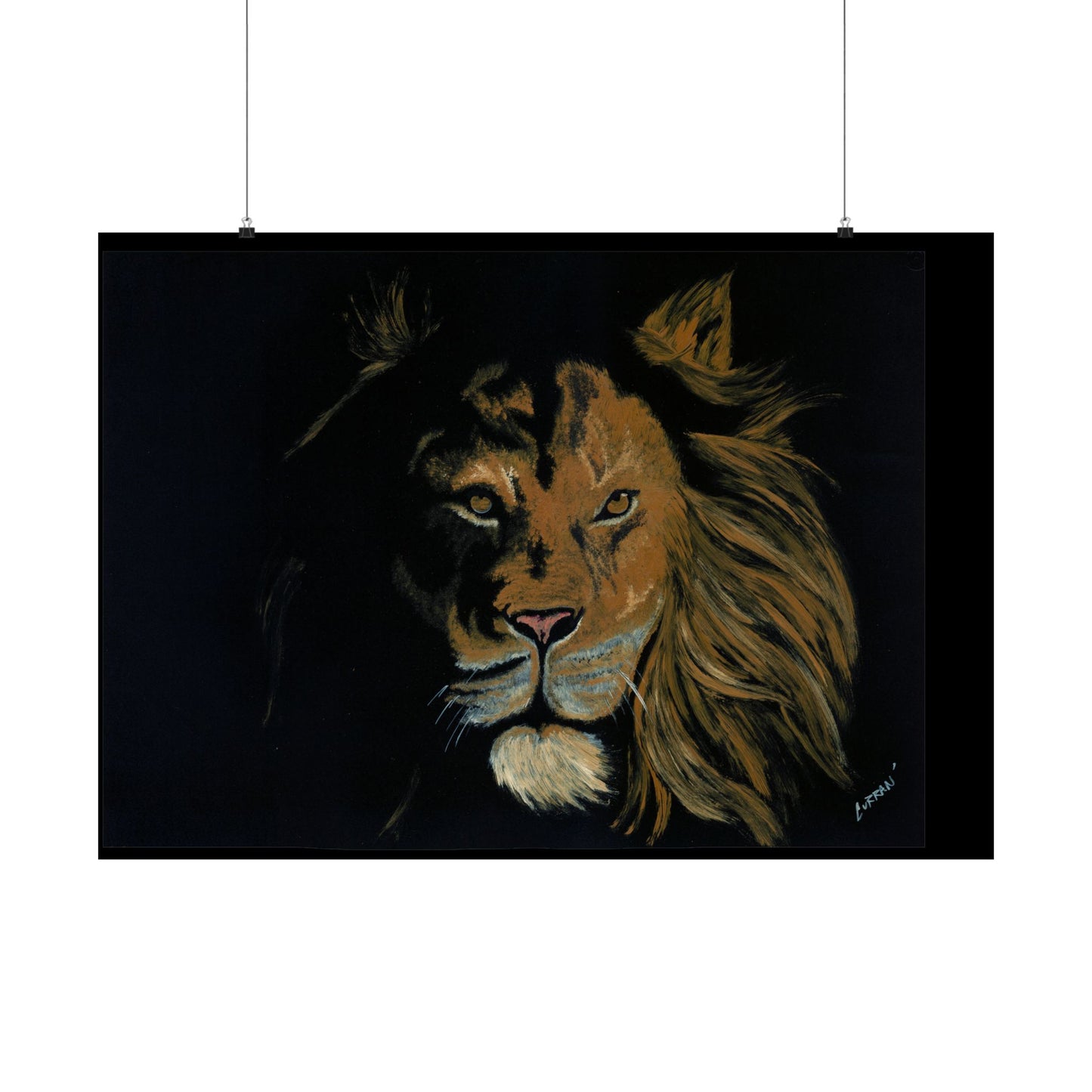 Majestic Lion Satin Poster - 300gsm Art Print for Home Decor