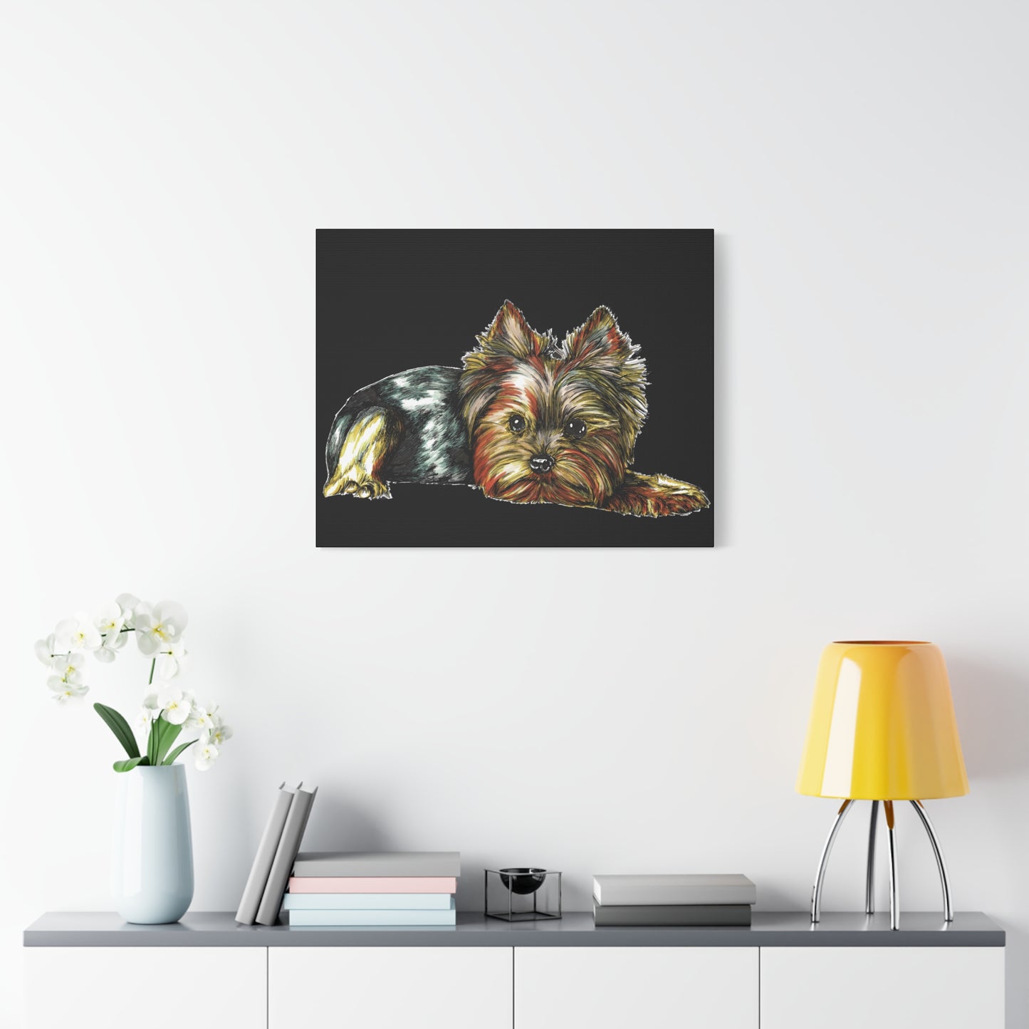 Yorkshire Terrier Canvas Art - Cute Dog Stretched Print for Pet Lovers