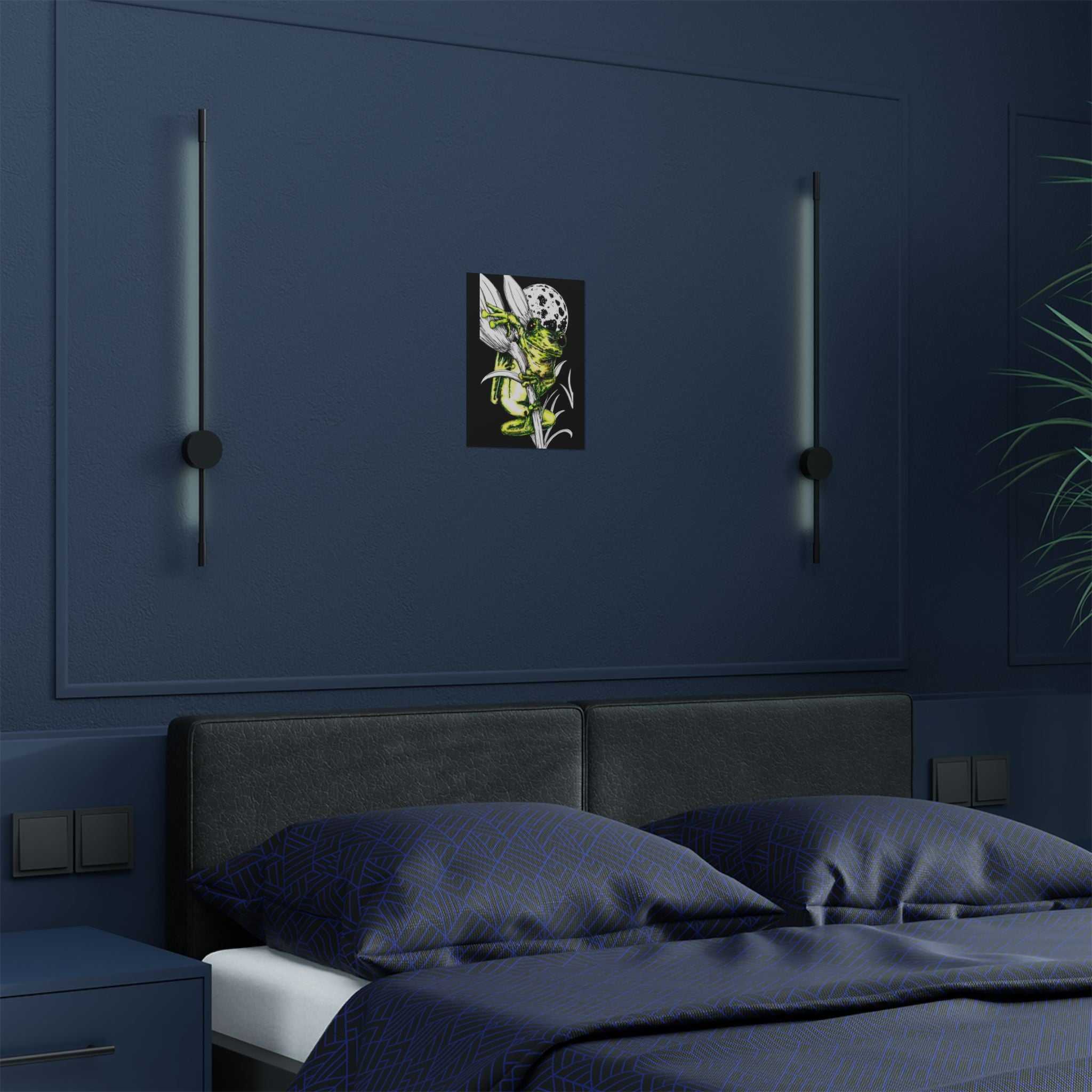 Transform your space with our Whimsical Frog Satin Poster - Vibrant Wall Art for Nature Lovers. Add a pop of color and whimsy to your home today!