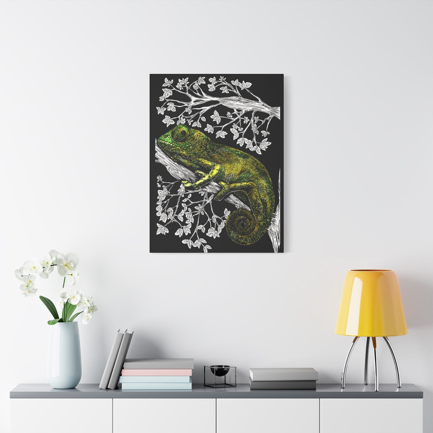 Chameleon in Tree Wall Art Print of the Original wall art