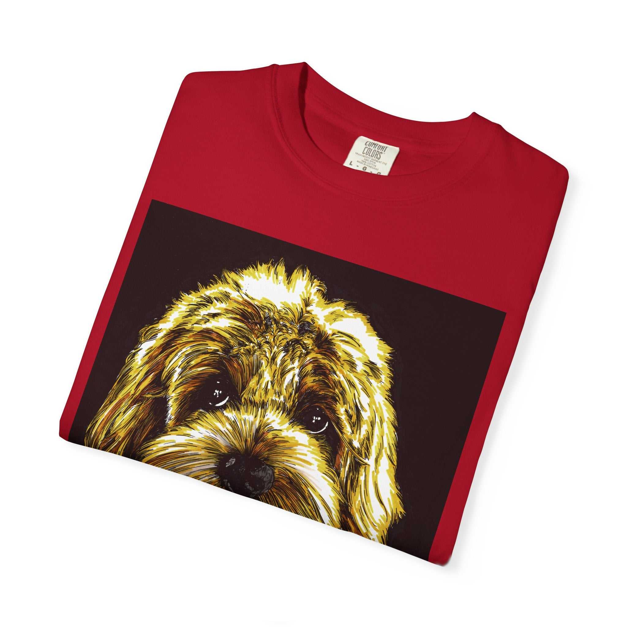 Experience the vibrant colors of our Puppy Color Blast Unisex Garment-Dyed T-shirt and stand out from the crowd. Perfect for all dog lovers!