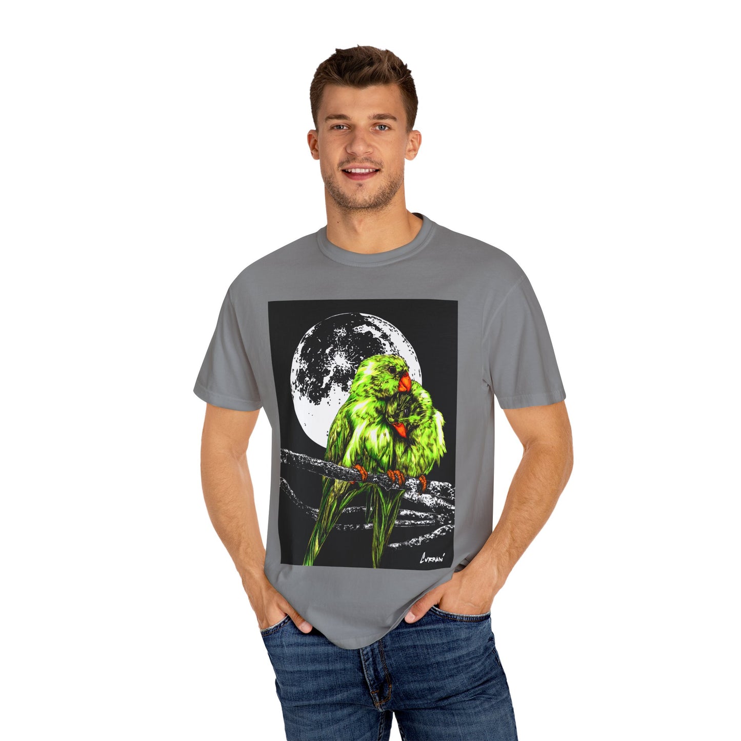 Parrots in the Moonlight Unisex T-shirt