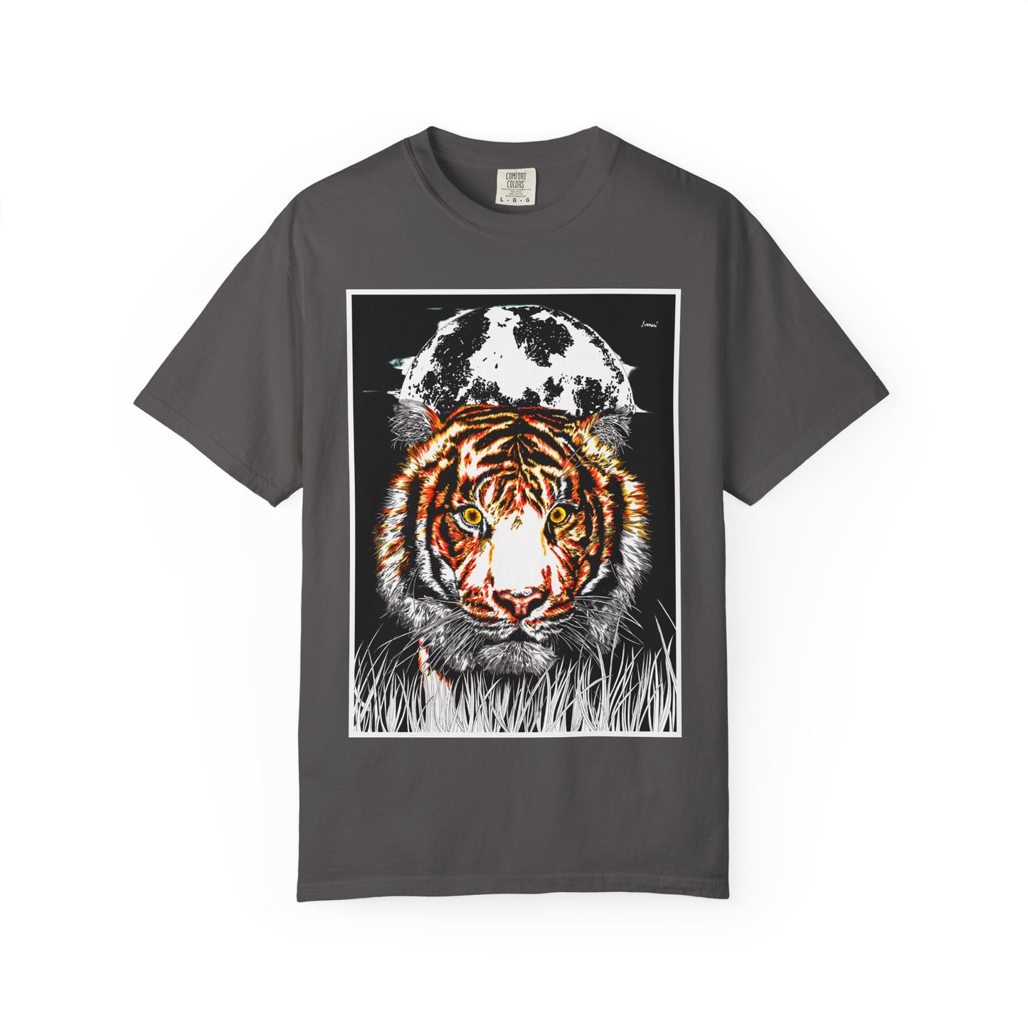 Tiger Garment-Dyed Graphic T-Shirt - Unisex Wild Animal Tee