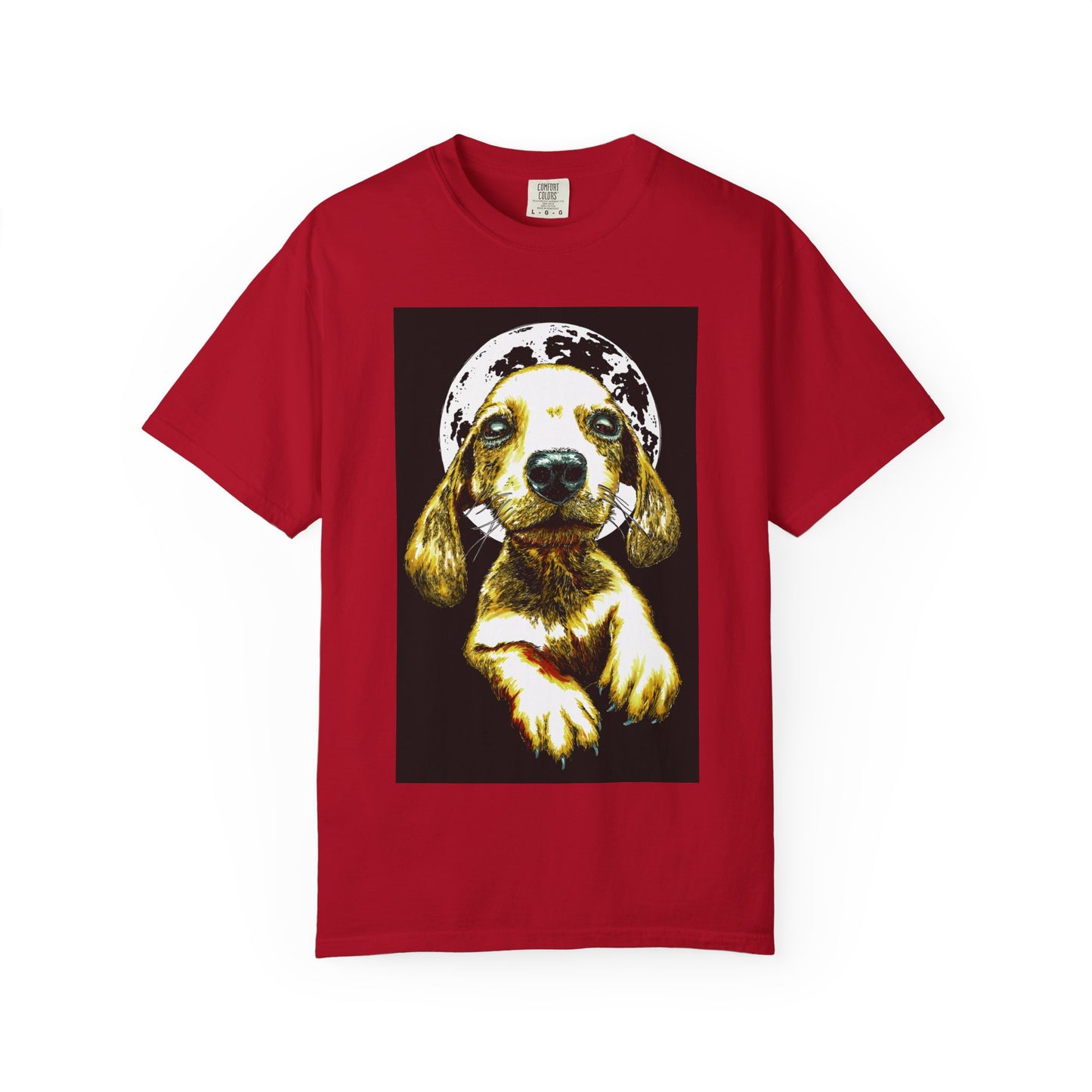 Unisex Garment-Dyed T-Shirt – Original Hand-Painted Puppy Art