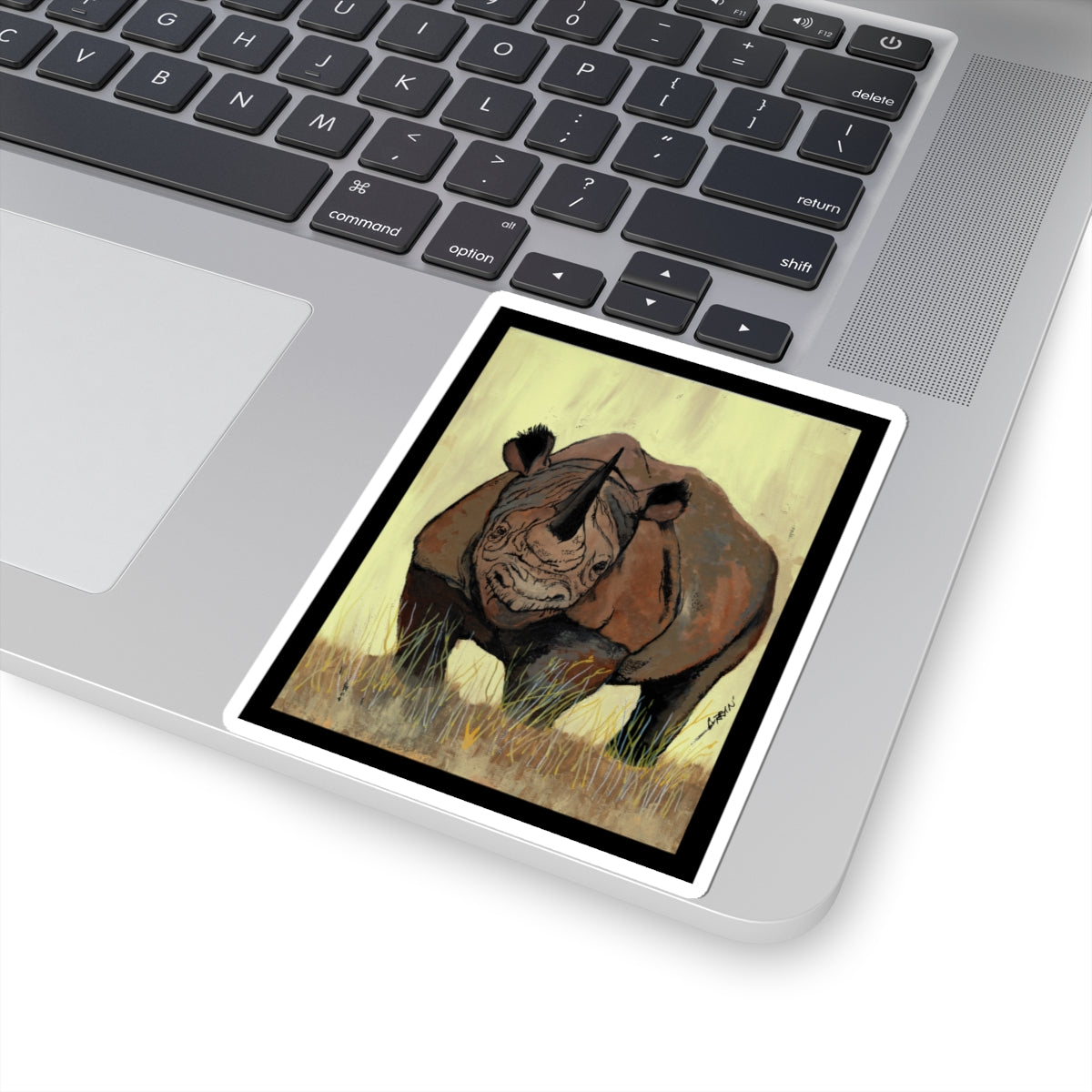 Rhynoceros Kiss-Cut Stickers | Wildlife Art for Nature Lovers