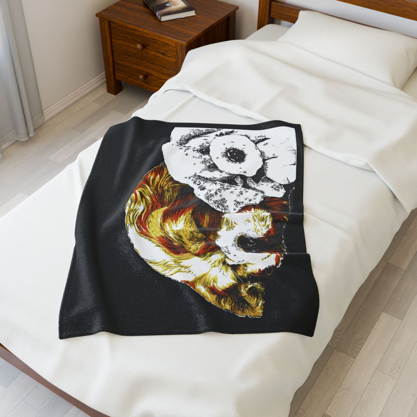 Artistic Cocker Spaniel Puppy Velveteen Plush Blanket Gift