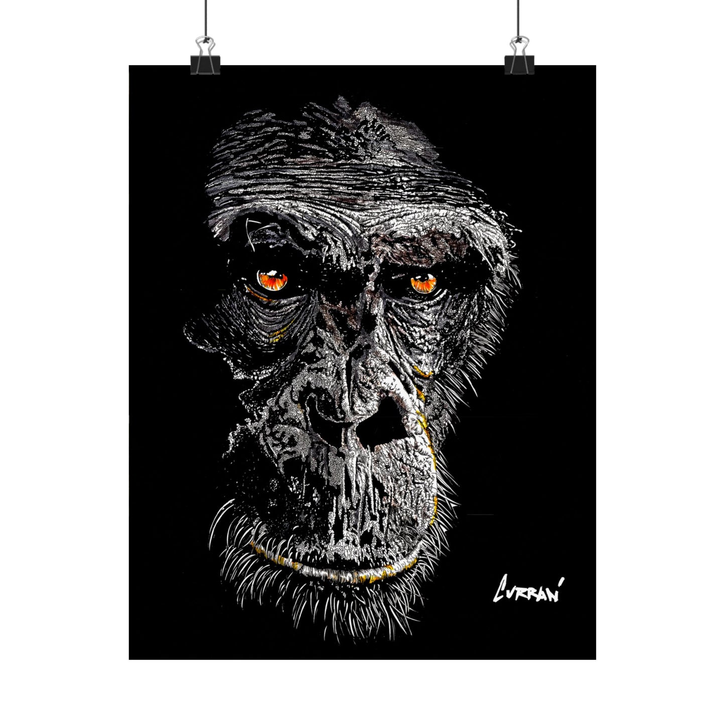 Gorilla Art Satin Poster - 300gsm | Bold Animal Wall Décor