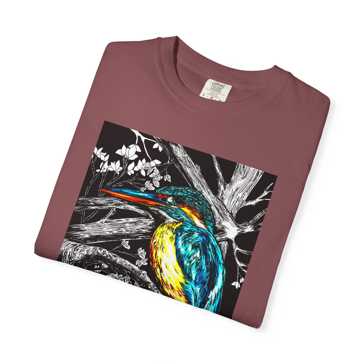 Vibrant Kingfisher Graphic Unisex T-Shirt - Nature Lover's Tee
