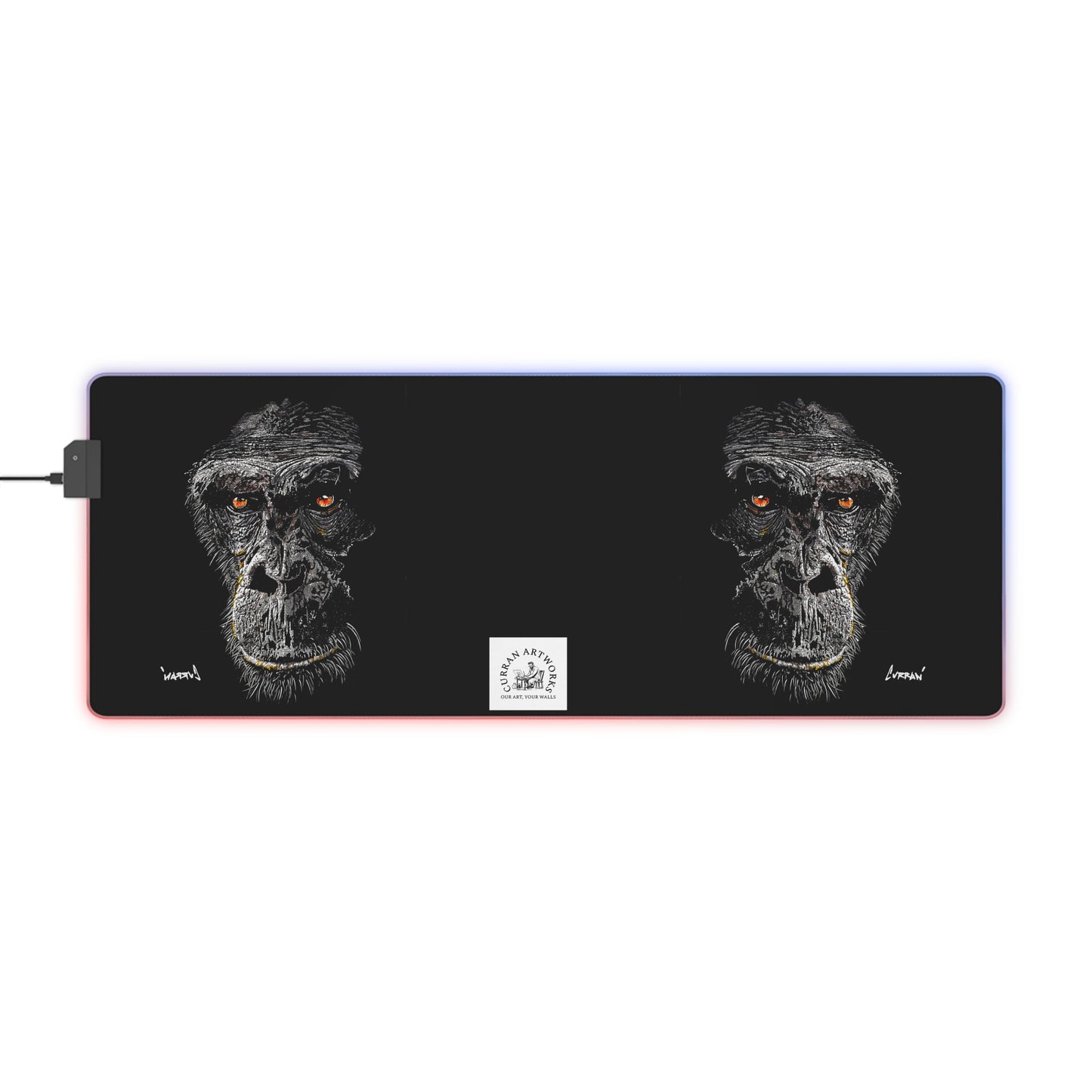 Gorilla Illuminated Monkey Design Gaming Mouse Pad