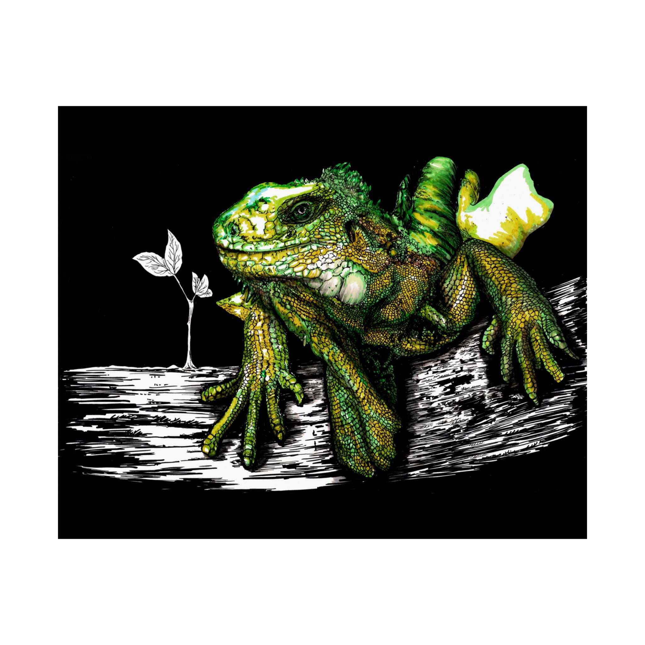 Transform your walls with our Lizard Satin Poster - Stunning 300gsm Wall Art. Elevate your space with this captivating piece!