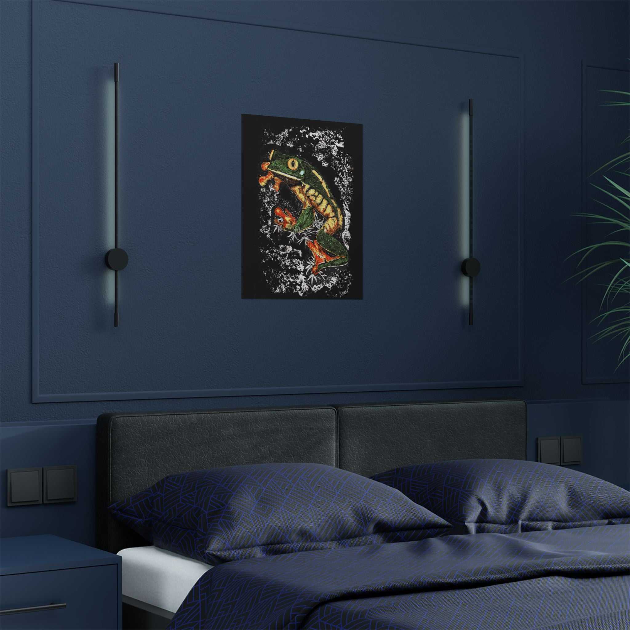 Discover the enchanting Frog Satin Poster - 300gsm Art Print for Nature Lovers. Bring the beauty of nature into your home today! Buy now.