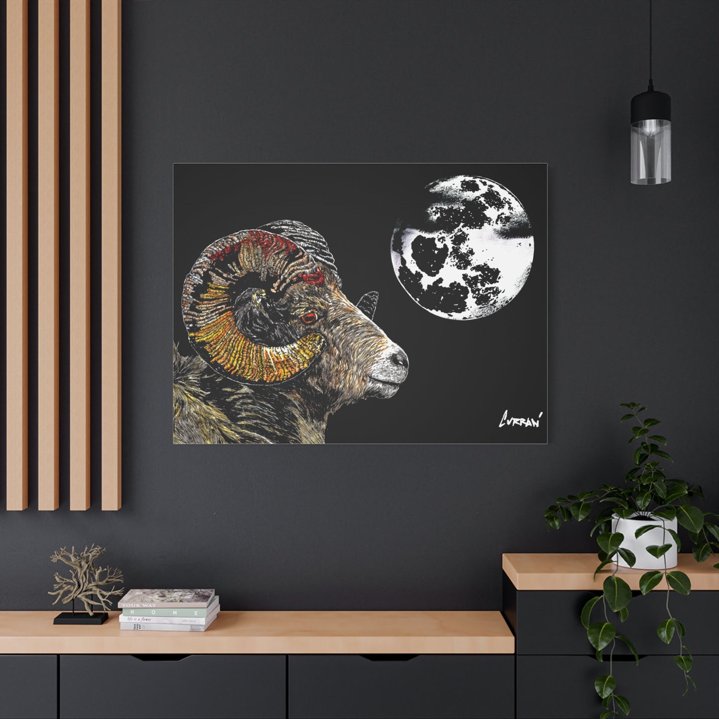 Mountain Ram Canvas Print - Art Print on Stretched Canvas