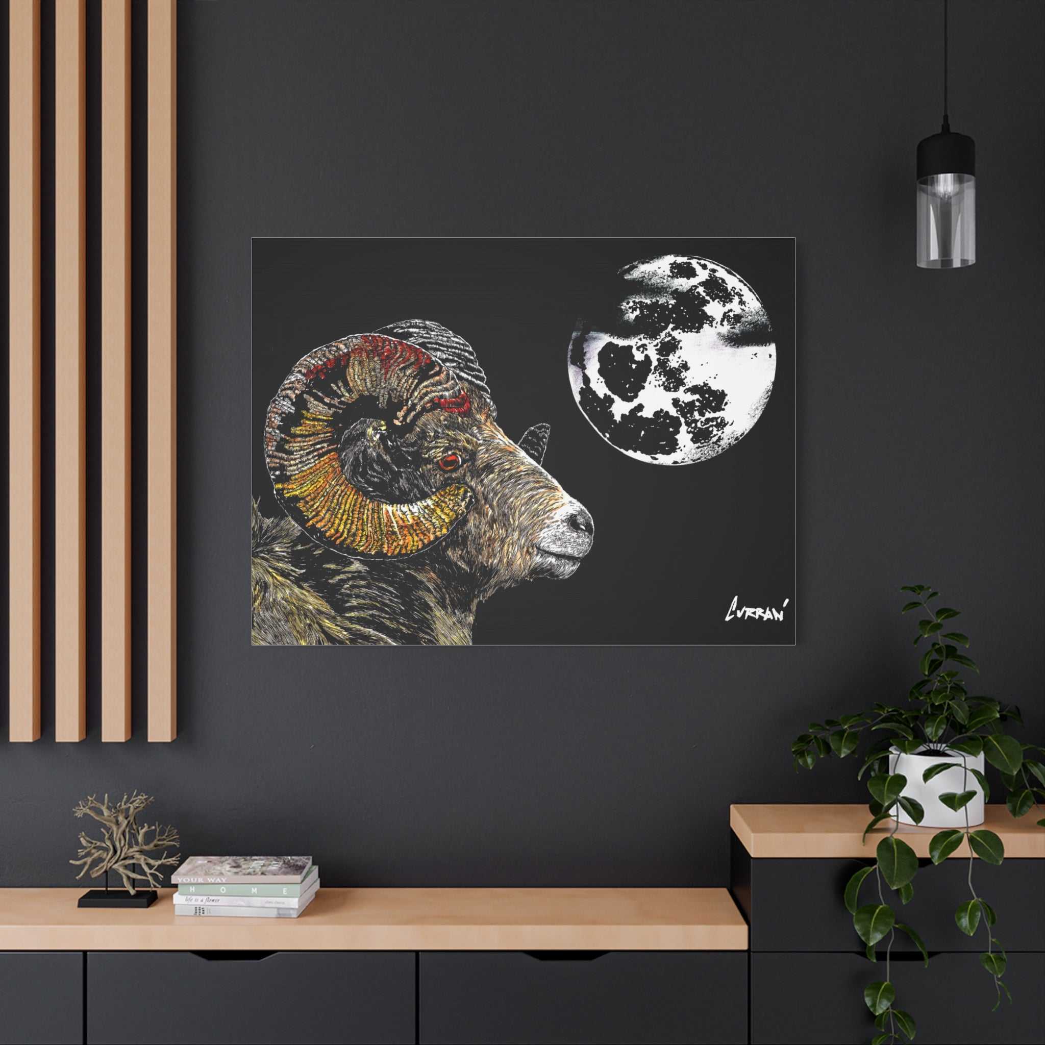 Mountain Ram Canvas Print - Art Print on Stretched Canvas