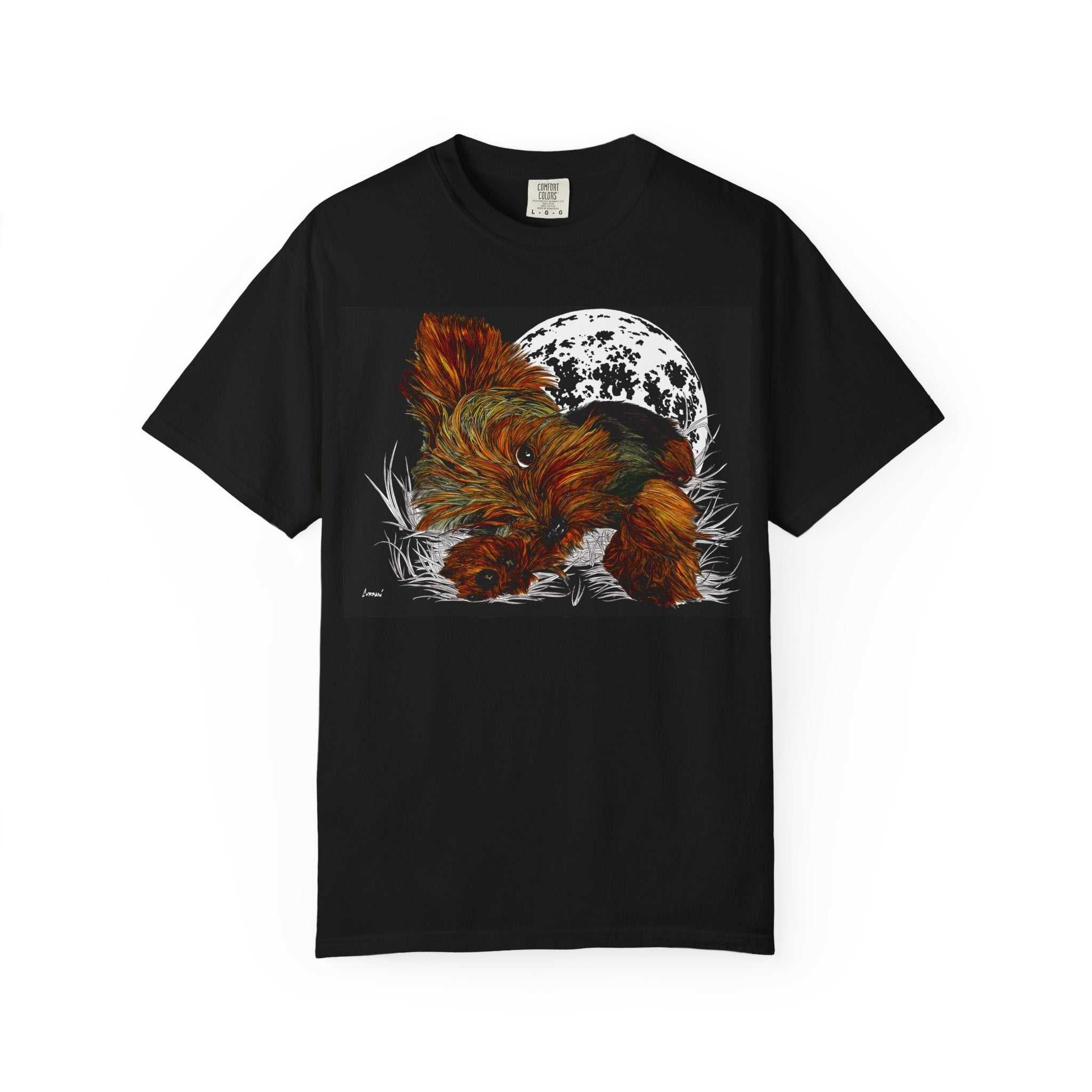 The perfect blend of style and comfort with our Yorkie Terrier 1 Unisex Garment-Dyed T-Shirt featuring original hand-drawn art. Stand out from the rest!
