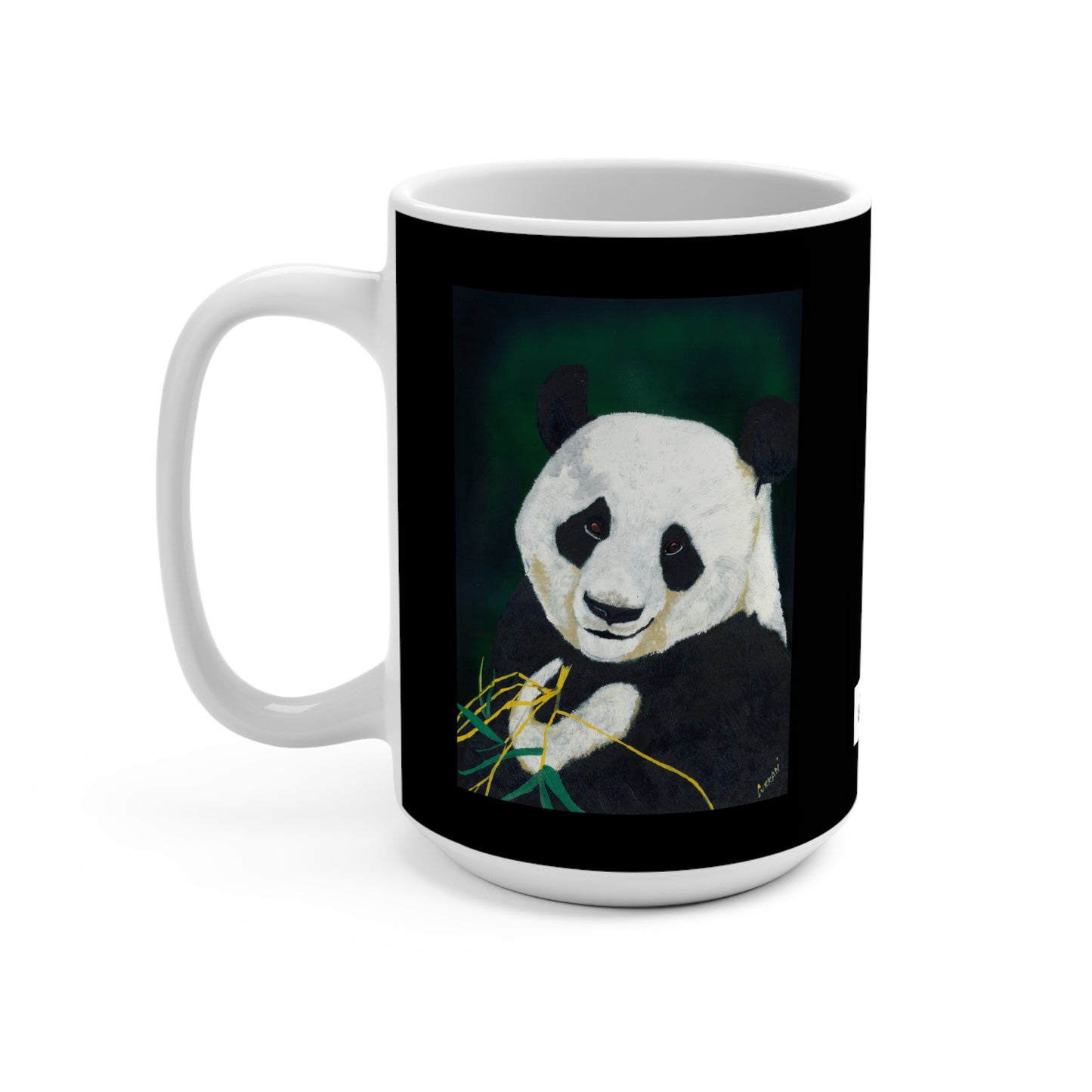 15oz Panda Art Coffee Mug - Perfect for Animal Lovers