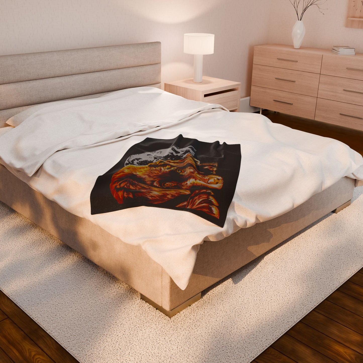 Chocolate Lab Puppy Velveteen Plush Blanket Stunning Design