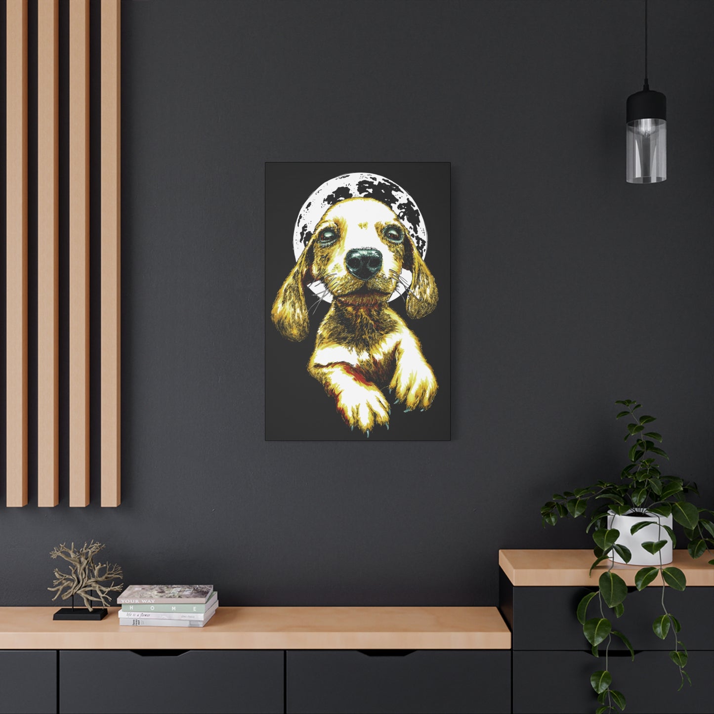 Whimsical Dog Canvas Wall Art - 1.25" Stretched Matte Print