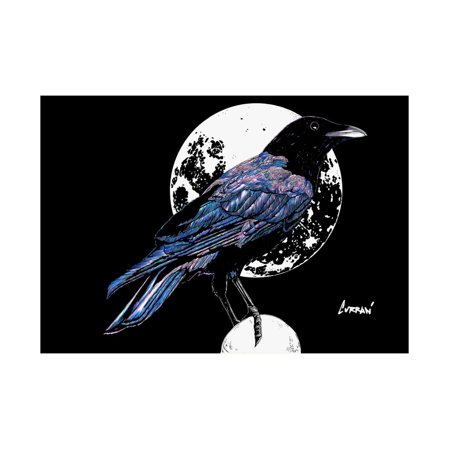 Mystical Crow Satin Poster - 300gsm Art Print